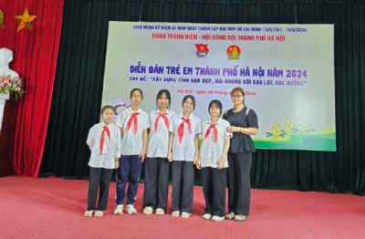 Học sinh THCS Phú La tham dự Diễn đàn trẻ em thành phố Hà Nội năm 2024