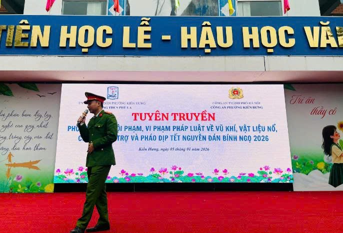 TRƯỜNG THCS PHÚ LA PHỐI HỢP TUYÊN TRUYỀN PHÒNG, CHỐNG TỘI PHẠM VÀ VI PHẠM PHÁP LUẬT VỀ VŨ KHÍ, PHÁO NỔ DỊP TẾT NGUYÊN ĐÁN BÍNH NGỌ 2026